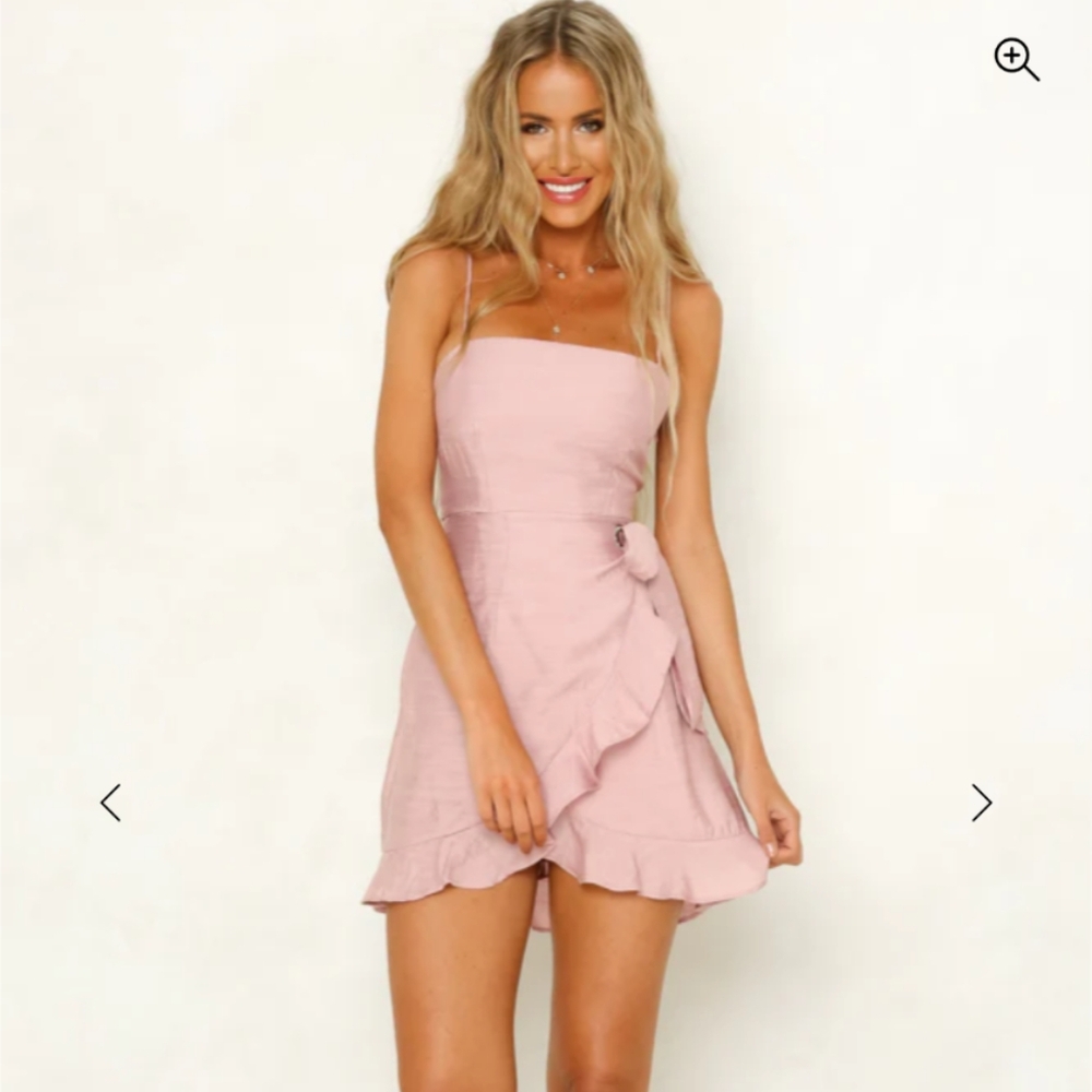 Hello Molly Hoco Rush Cocktail Blush Pink l Mini Dress S New